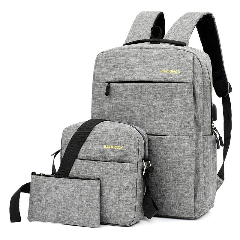 JAPZIYA Laptop Office/School/Travel/Business Backpack, Business Backpack of USB Charging Casual Student Simple and Fashionable Three-piece Bag (B0CQ2R2H6M) Amazon Price History, Amazon Price Tracker
