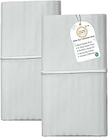 Vista 14 de Feather & Stitch - Juego de 2 fundas de almohada estándar de 100 % algodón, 500 hilos, fundas de almohada suaves con cierre tipo sobre, suaves