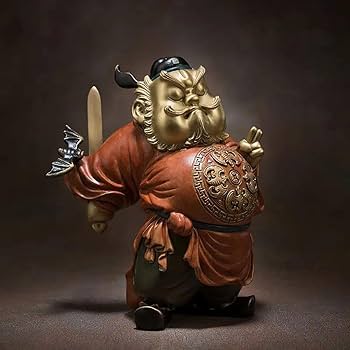 鐘馗　鬼 銅製　彫刻 置物 縁起物 開運 風水 骨董 インテリア アンティーク② Amazon.co.jp: 置物 鍾馗 像 銅製 鍾馗様 人形 神像 お守り 魔