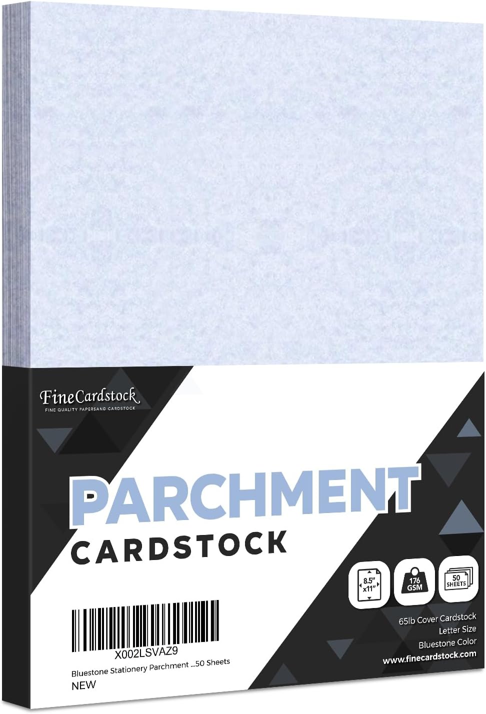 Natural Stationery Parchment Recycled Paper | 65Lb Cover Cardstock | 8.5” x 11” Inches | 50 Sheets Per Pack