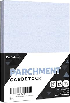 Bluestone Stationery Parchment Recycled Paper | 65Lb Cover Cardstock | 8.5 x 11 Inches | 50 Sheets Per Pack