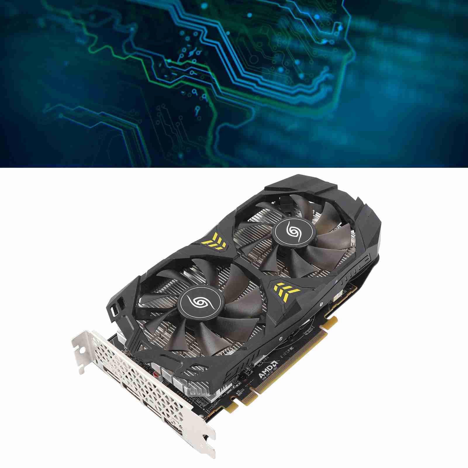 Scheda Grafica 8G GDDR5 1244 MHz - Doppia Ventola, 256 Bit, 3 Uscite, PCIe 2.0 per PC da Gioco