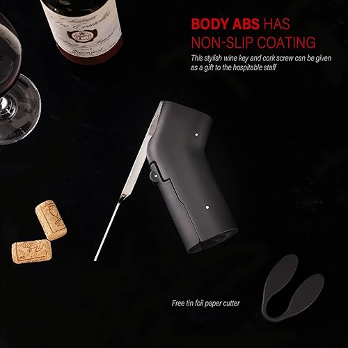 Miniatura 2 de Sacacorchos de palanca vertical para abridor de vino, sacacorchos de camarero con cortador de láminas para bar, restaurante, fiestas con camareros