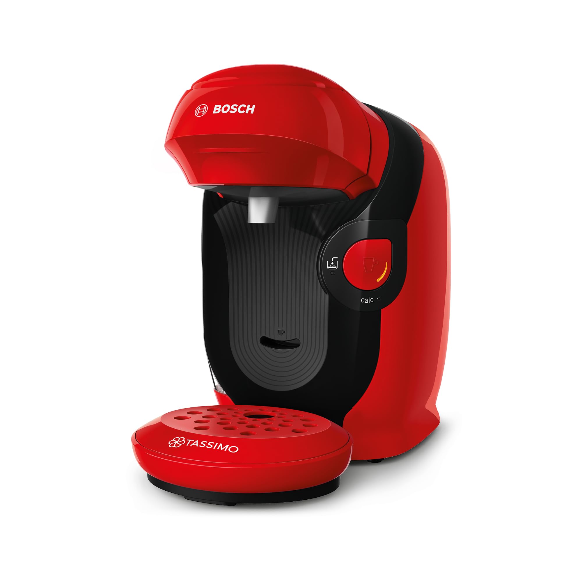 Bosch - Cafetera Tassimo Style Friendly, Hasta 70 bebidas, OneTouch, INTELLIBREW™, Rojo, TAS113E