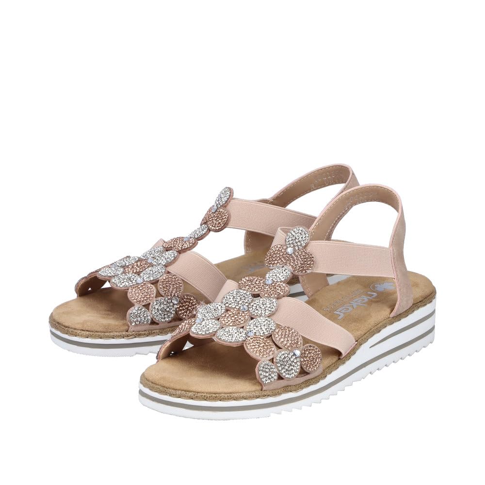 Rieker Damen Keilsandalen V0613, Frauen Sandalen