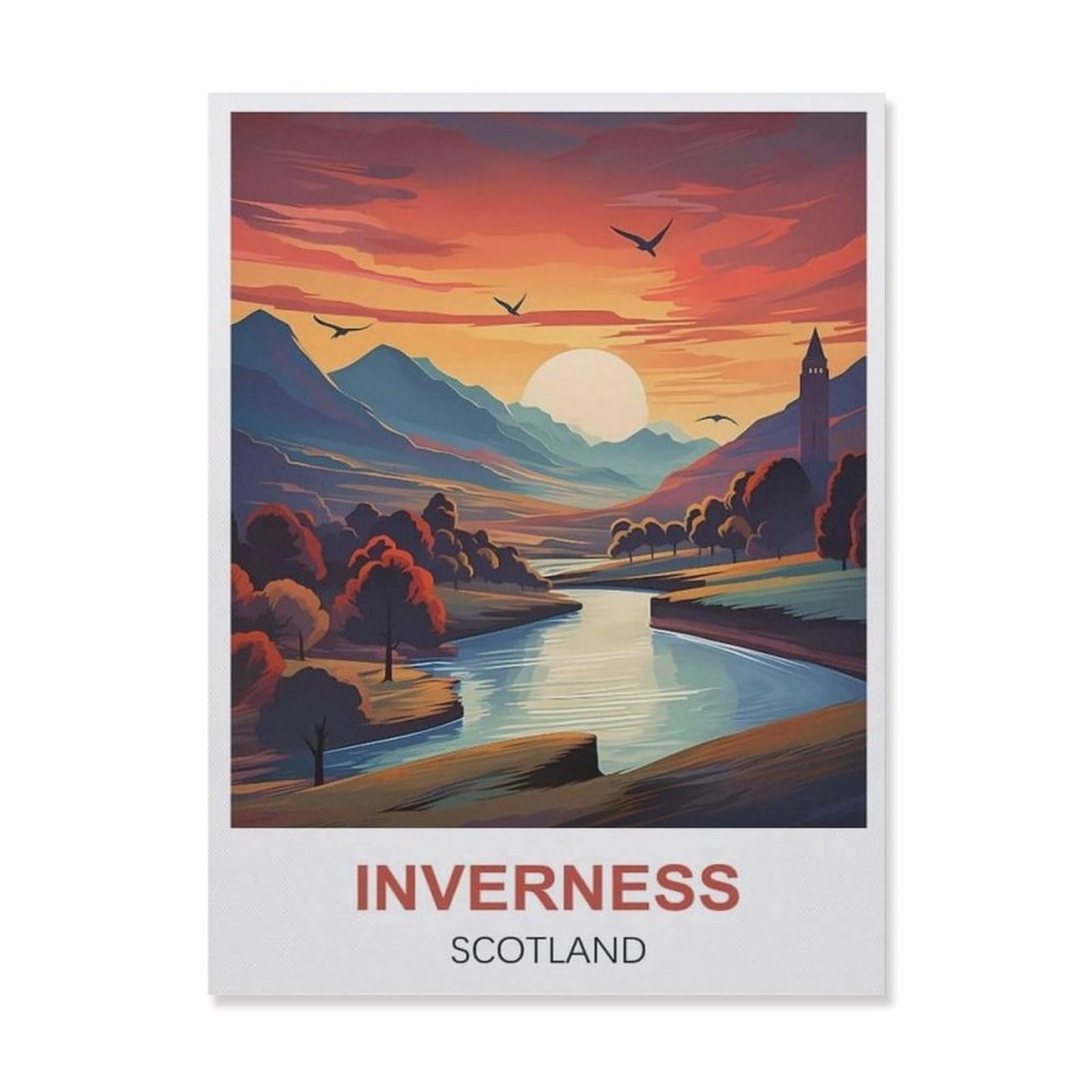 Tin Sign，Inverness Scotland(30x40cm）