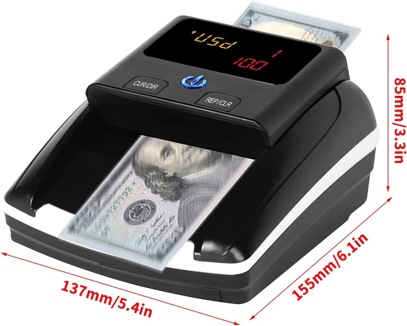 081 Store - RILEVATORE BANCONOTE RILEVA CONTA SOLDI VERIFICA EURO FALSI CONTABANCONOTE USB CON BATTERIA AGGIORNATO