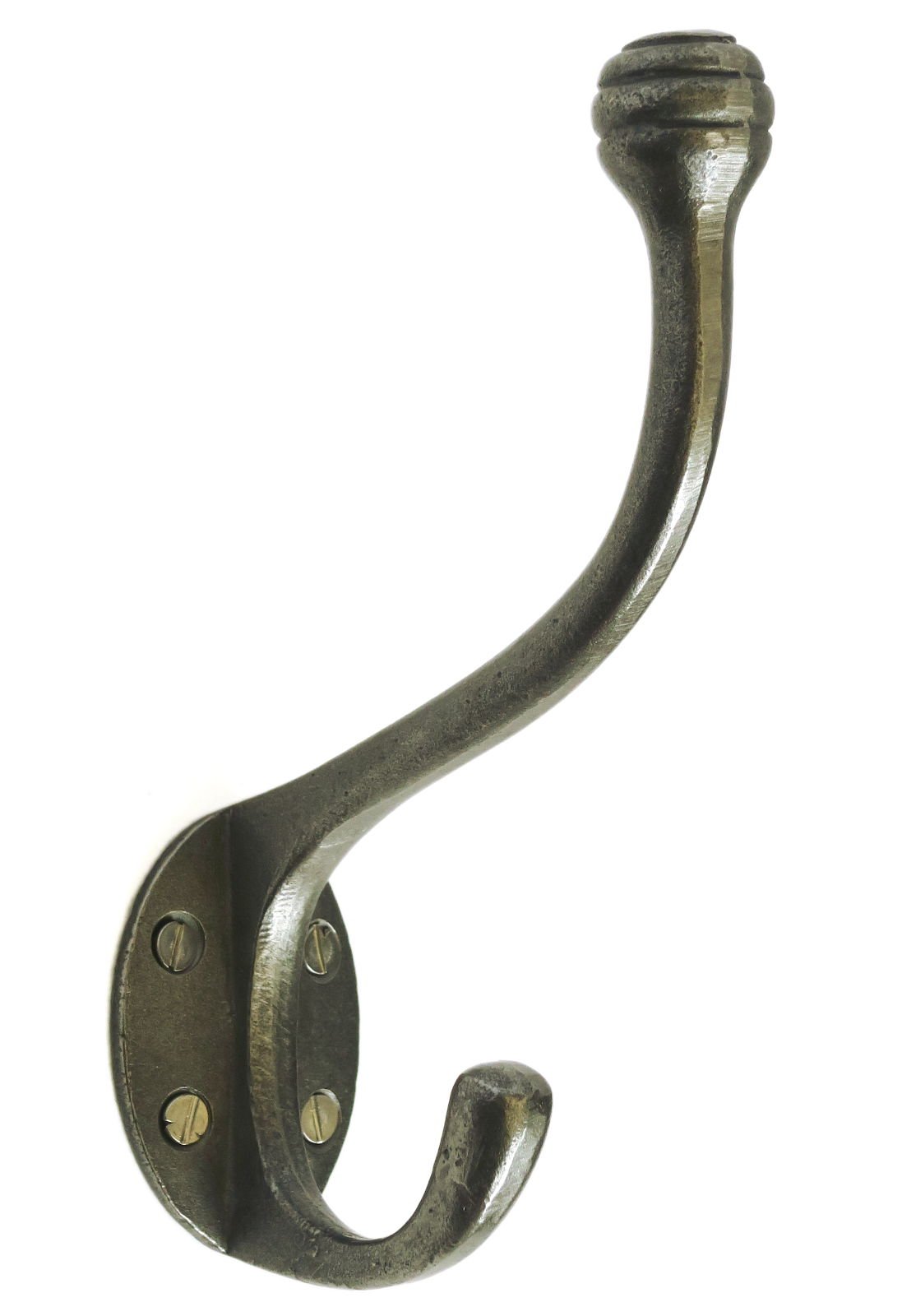 Castelion Bronze Castelion® Large Cast Iron Victorian Hook With Beehive Finial | Classic Wall Mounted Hook For Coat, Hat Or Towels | Iron Home Decor | Made In The Uk | 15Cm X 10Cm