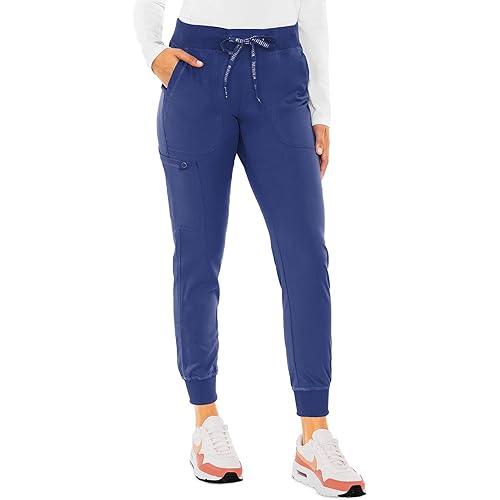 Med Couture Scrub Pants for Women Jogger Pant with 5 Pockets, Lightweight, Ultra Soft, 2-Way Stretch Fabric - MC7710