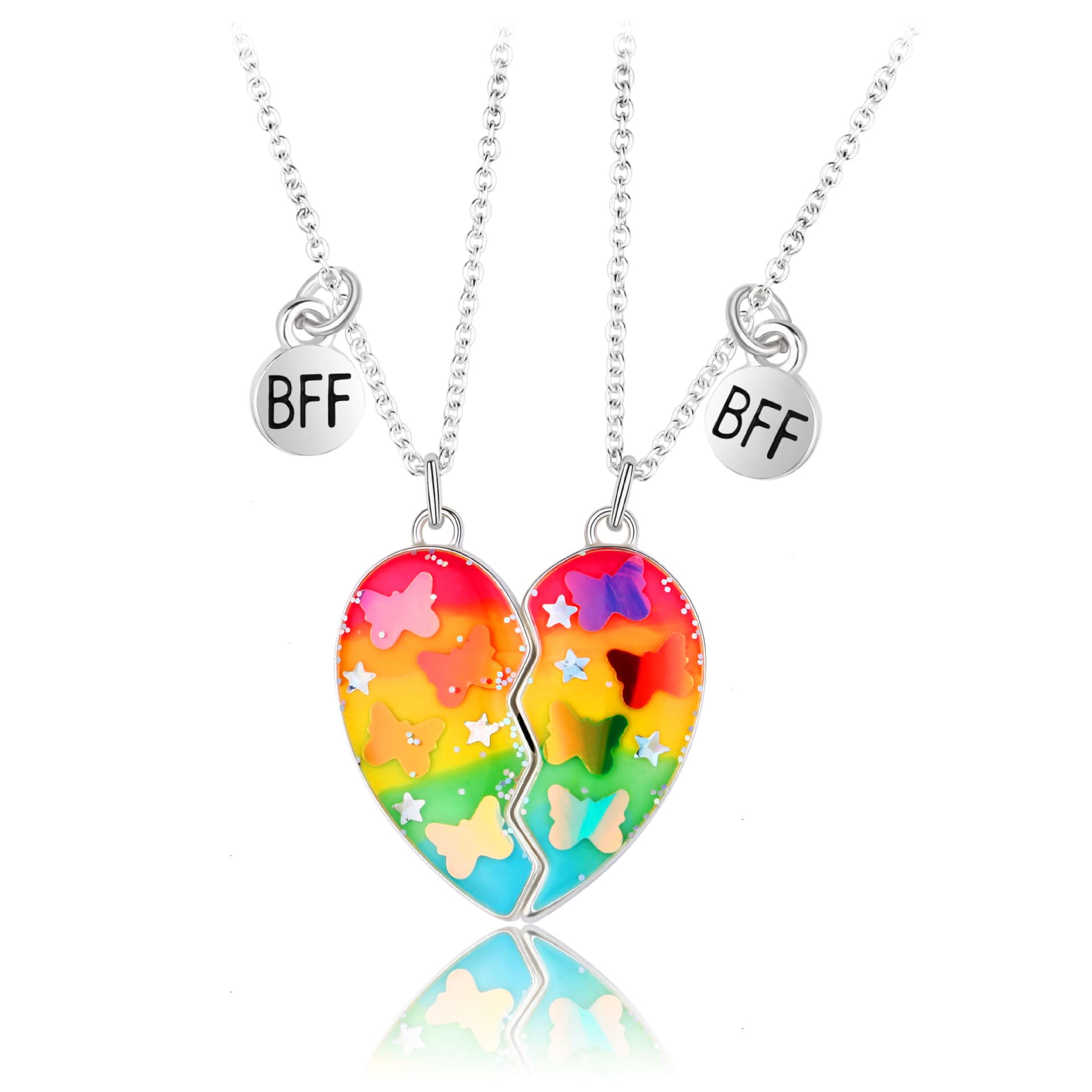 HEIMAXING Bff Necklace for 2 3 Best Friend Friendship Necklace Butterfly Necklaces for Women Girls Cute Matching Preppy Pendant Necklace, Zinc, No Gemstone (B0B3TRDPQX) Amazon Price History, Amazon Price Tracker