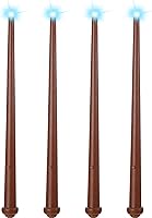 Vista 14 de Sumind 4 varitas mágicas iluminadas de princesa de hadas con sonido, varita de mago de bruja iluminadora, accesorio de disfraz para Navidad, fiesta