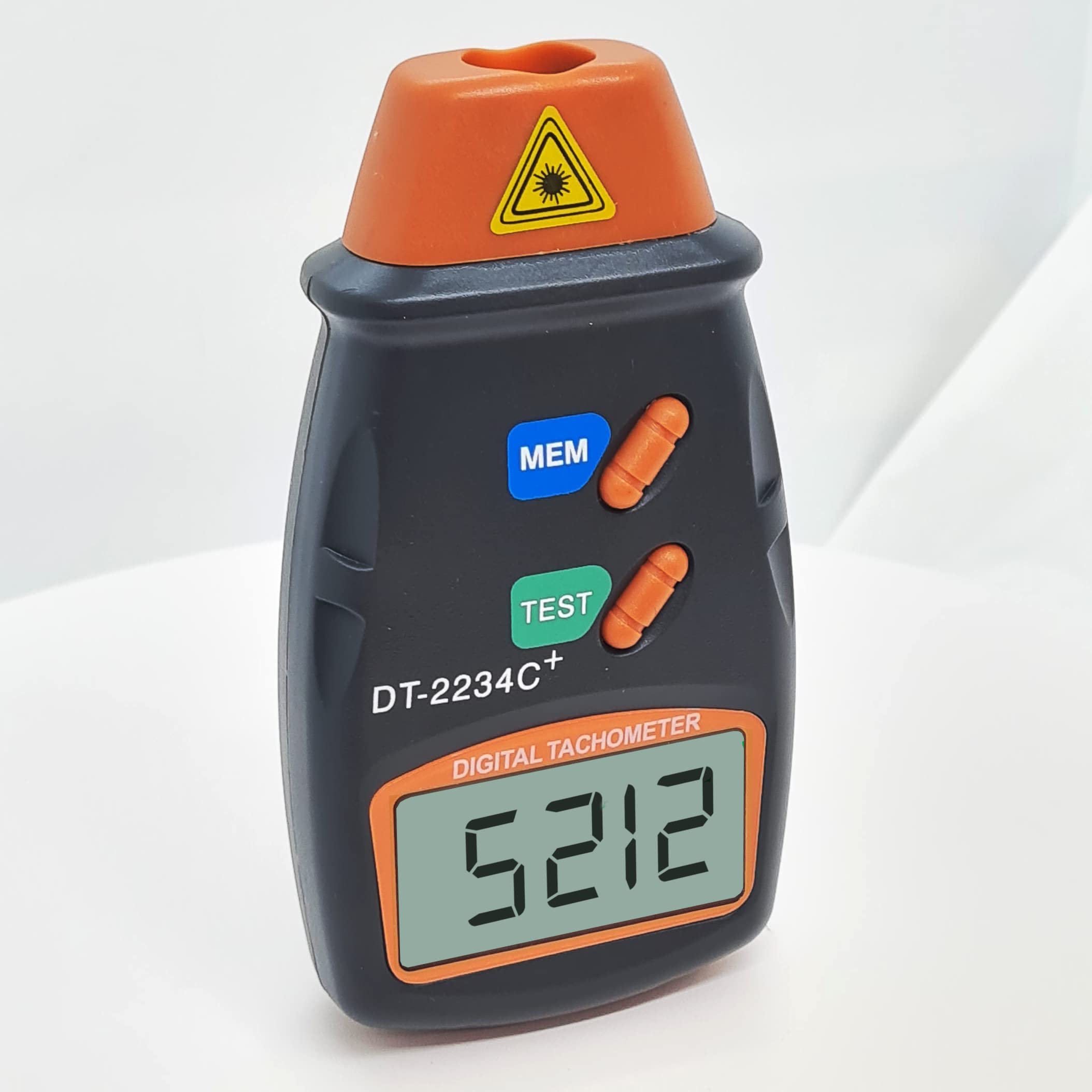 TOPWAY Tachimetro Digitale, DT-2234C + Contagiri Digitale Tester Senza Contatto con LCD Display, Raggio di Misurazione 2,5-99.999 RPM, per Veicoli Ruote Ventole