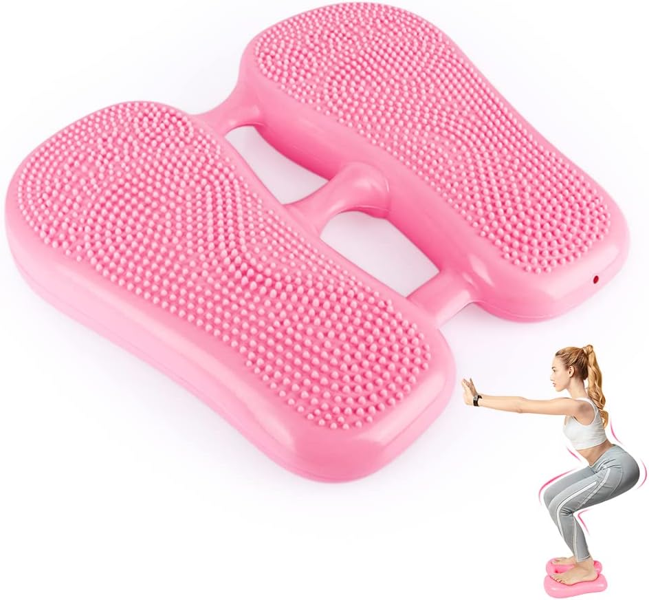 Mini Stair Stepper, Globalsotre Inflatable Steppers for Exercise, Under Desk Stepper for Home Office, Standing Balance Cushion with Massage Dots, Multifunctional PVC Step Machine for Fitness Training