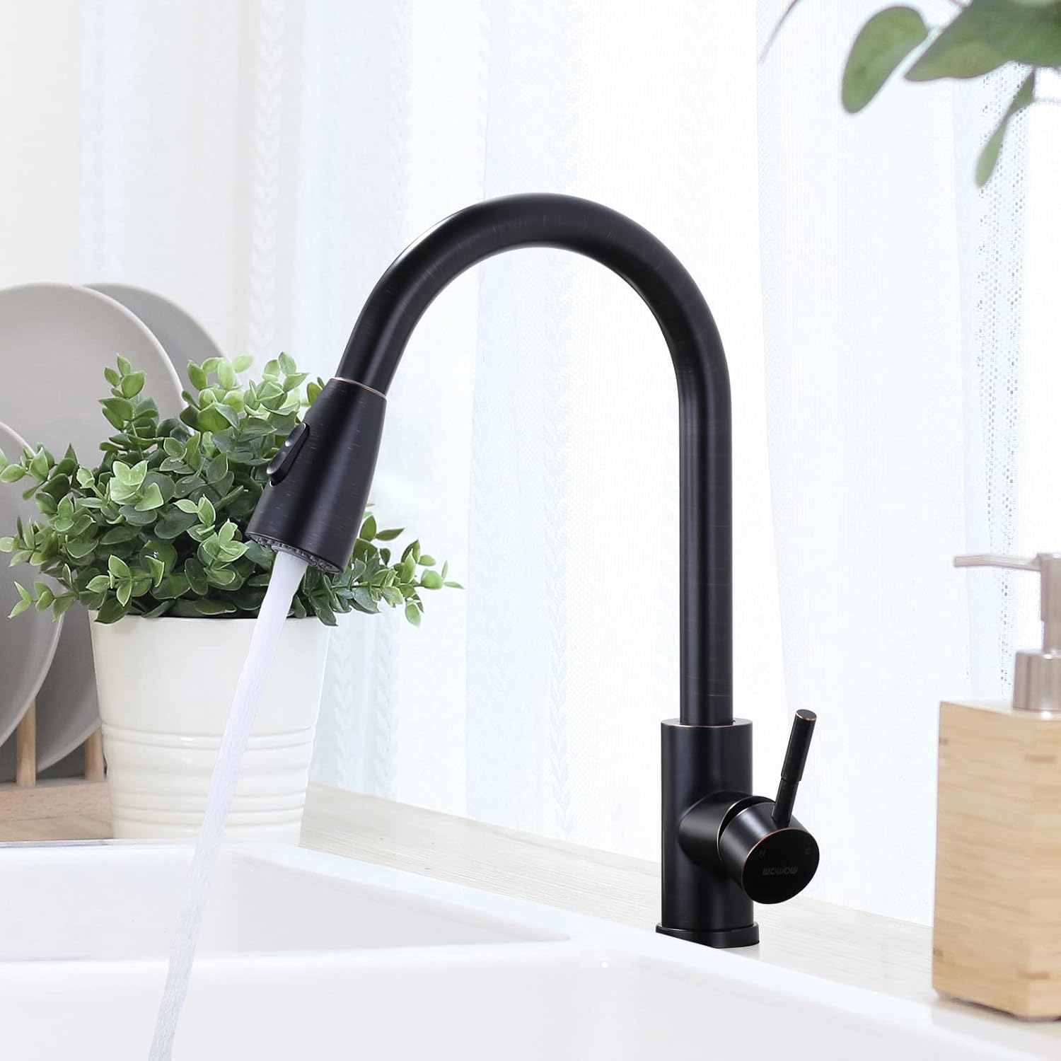 WOWOW Pot Filler and Bronze Kitchen Faucet