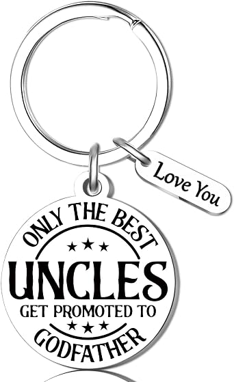 Godfather Proposal Gifts Godfather Gift Keychain Godparents Proposal Gift From Godchild Promoted To Uncle Godfathers Proposal Gifts Uncle Baby Announcement Baptismal Birthday Christmas for Men