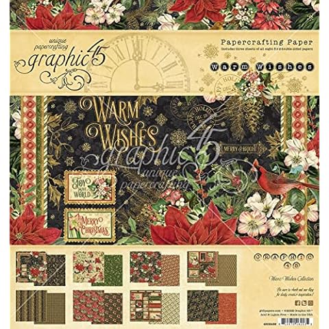 GRAPHIC 45 Warm Wishes Double-Sided Paper Pad 8"X8" 24/Pkg Cover
