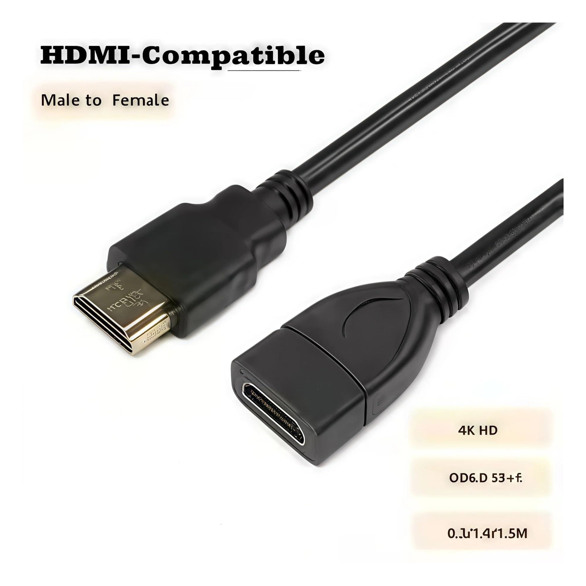 Cavo Di Prolunga HDMI 2.0 Maschio-femmina (4K 60Hz HDR) - Compatibile Con PS5/Xbox Serie X/S/PC/Monitor/HDTV, For Giochi/visualizzazione(1M)