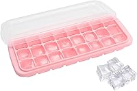 Vista 7 de Bandeja de silicona suave para cubitos de hielo con tapa, bandeja de hielo flexible (4 esferas, negro)