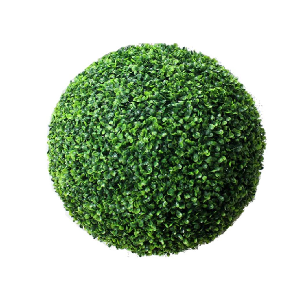 NOPEILVI 40cm Boxwood Artificial Leaf Topiary Ball - Realistic Fake Plant, Green Plastic Decoration for Home Garden Decor - Artificial Boxwood Topiary Tree Garden Decoration