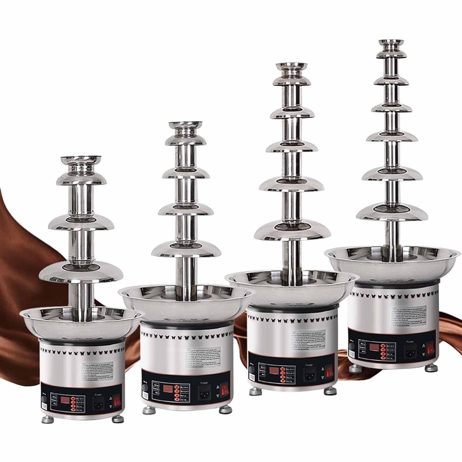 asdchZen Chocolate Fondue Fountain Machine - 4/5/6/7 Tier Stainless Steel Commercial Chocolate Fountain For Parties, Weddings, Restaurants - Perfect For Strawberries, Cherries, Ma,7tier