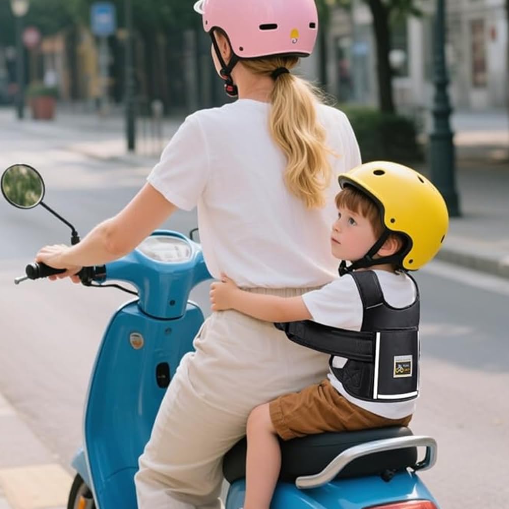 Cinturón de seguridad para moto infantil, nailon, 30 kg, capacidad de carga para moto y scooter