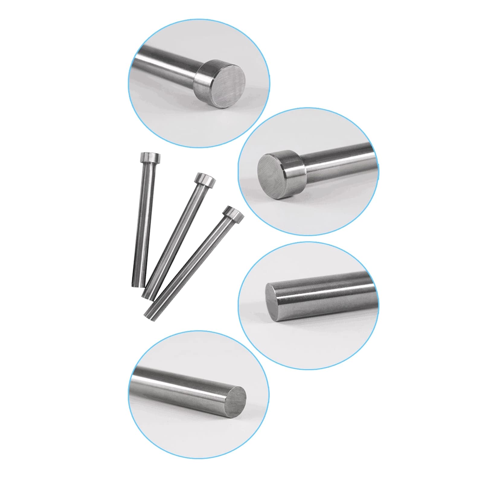 Droit Éjecteur Broche 4mm (5/32") Dia 65Mn Acier Pointe Poinçon 100mm