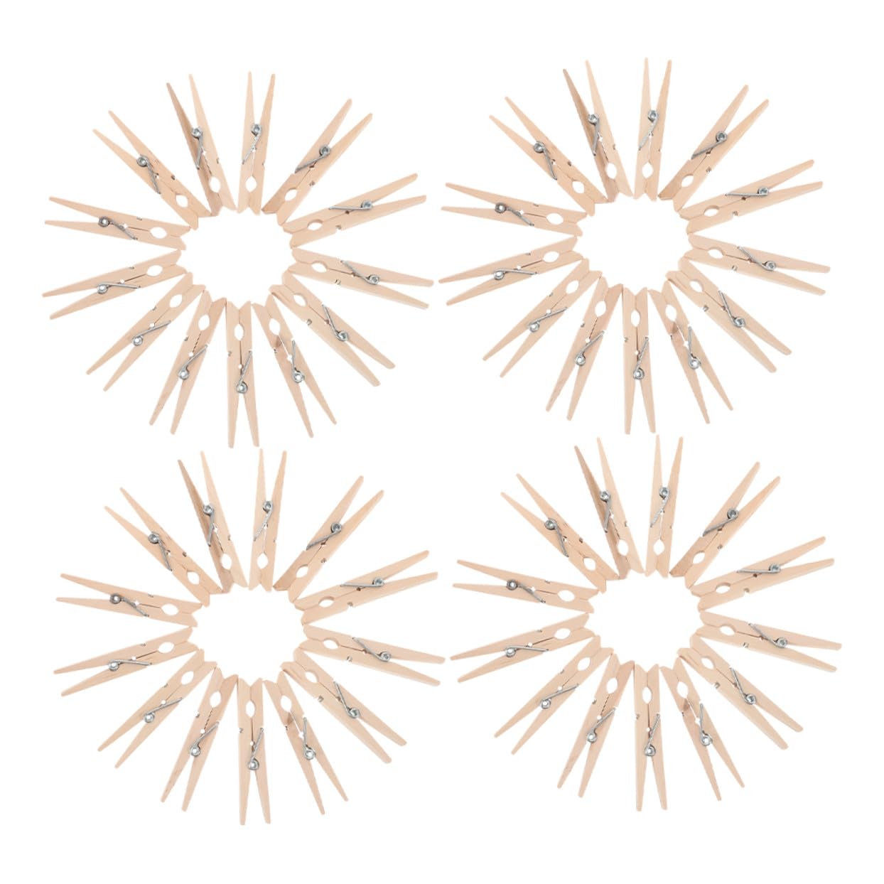 Pinzas de Madera para Colgar Ropa 150 Piezas Beige 7, 2 Cm