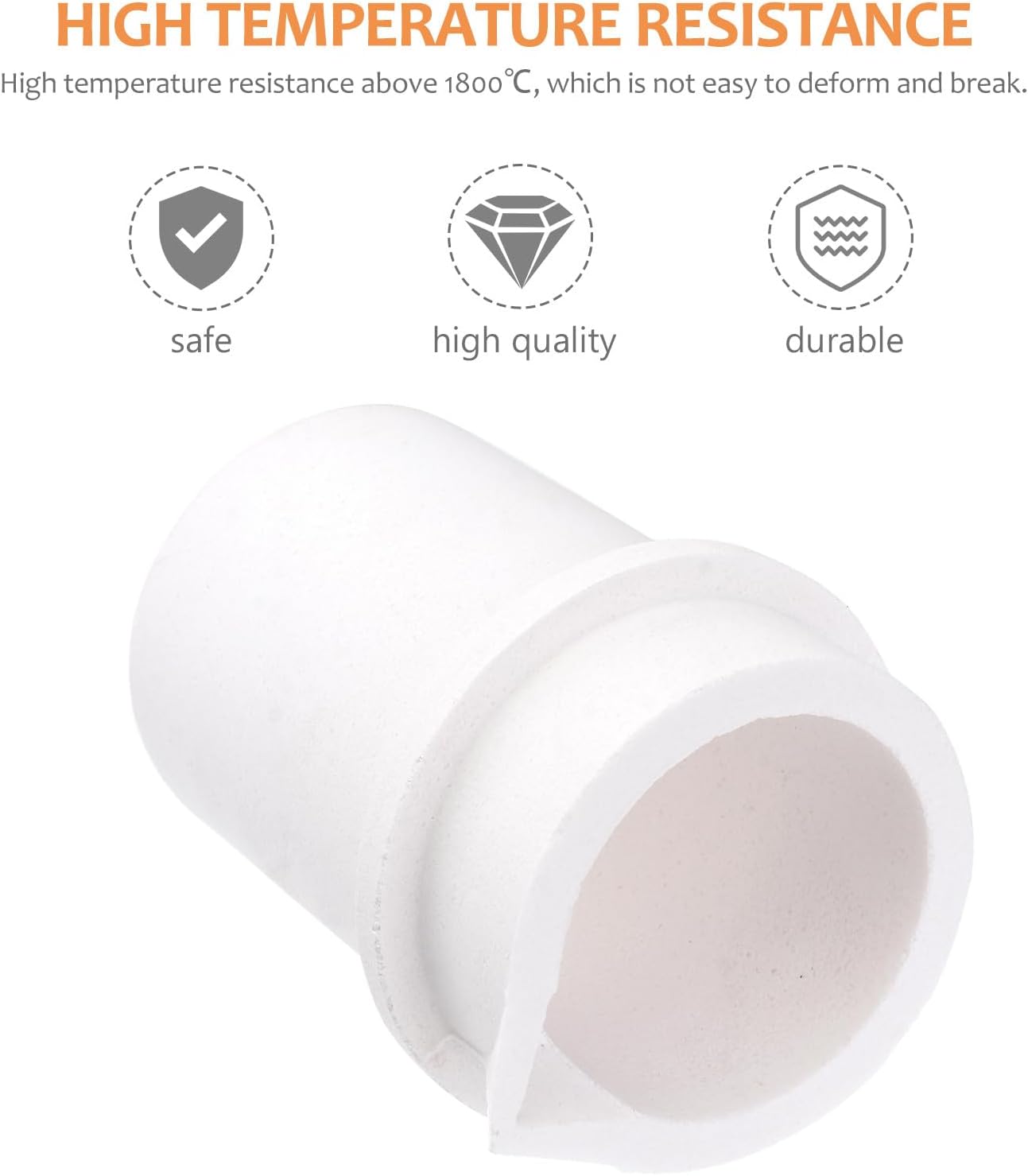 WOFASHPURET Quartz Melting Crucible Jewelry Melting Cup 1kg High Temperature Resistant Metal Smelting Tool for Jewelry Casting and Refining