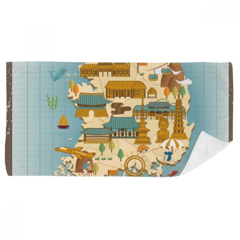 Débarbouillette douce pour peau sensible serviette de bain 35x70cm Corée
