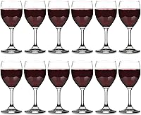 Vista 1 de Vikko Copas de vino de 8.5 onzas, juego de 12 copas de vino pequeñas, para vino tinto y blanco con tallo, vidrio transparente para vino, vidrio