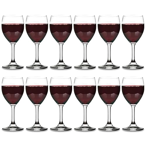 Vikko 8.5 Ounce Wine Glasses, Set of 12 SMALL Wine