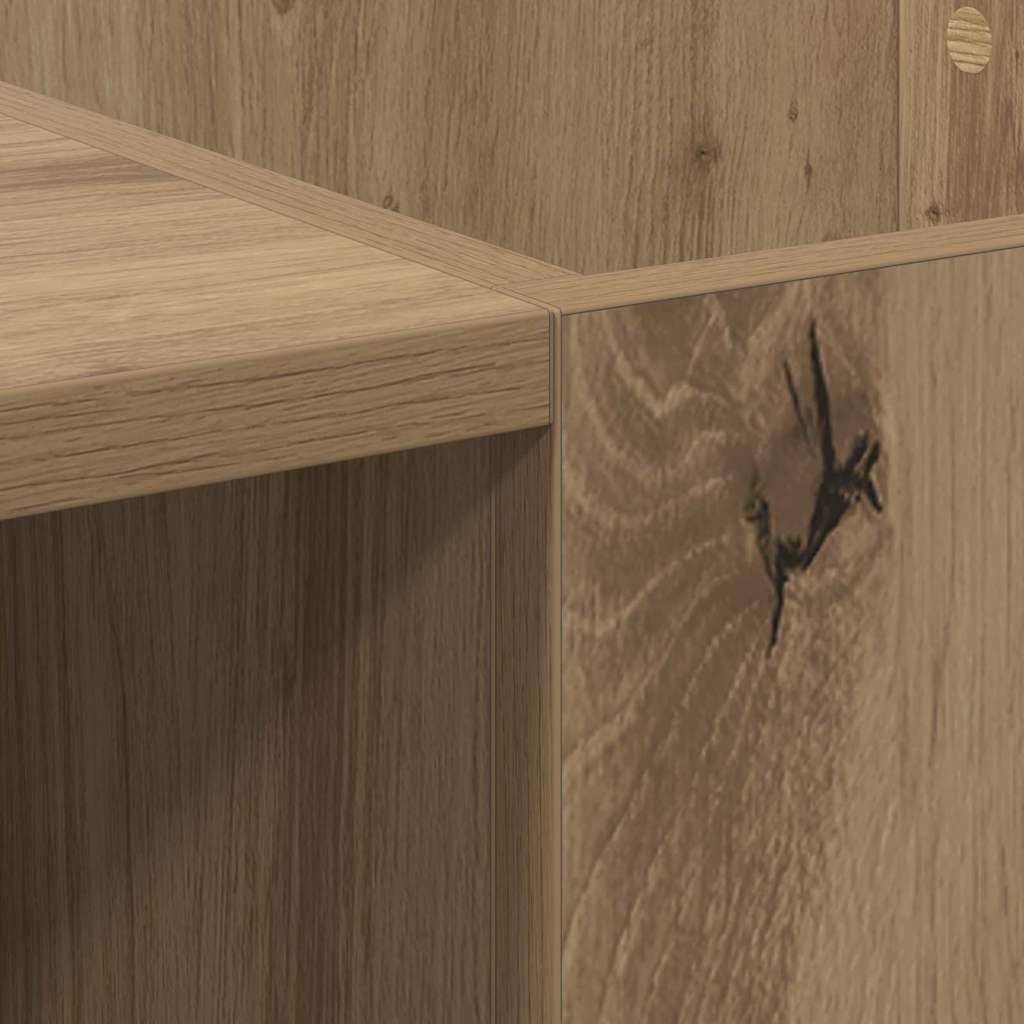 Armario para discos de vinilo Artisan, moderno LP para colección de vinilos, armario con 2 puertas, soporte para fono, de madera, 121 x 38 x 48 cm