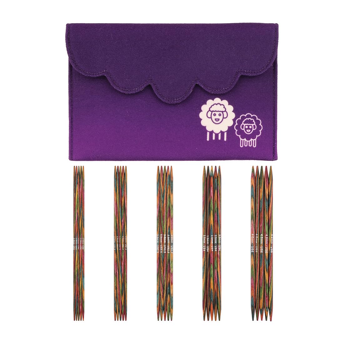 Set di ferri a doppia punta KnitPro Symfonie, (15-20 cm) - 1 set