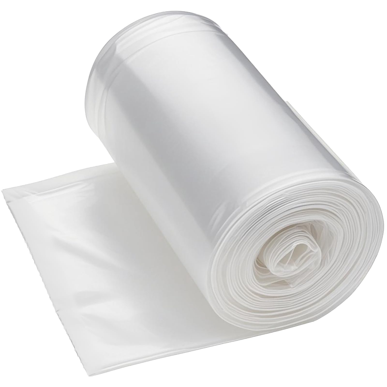 WAIKAS Trash Bags 30 Gallon, 2.54 mil, Heavy Duty, Unscented, White, 10ct