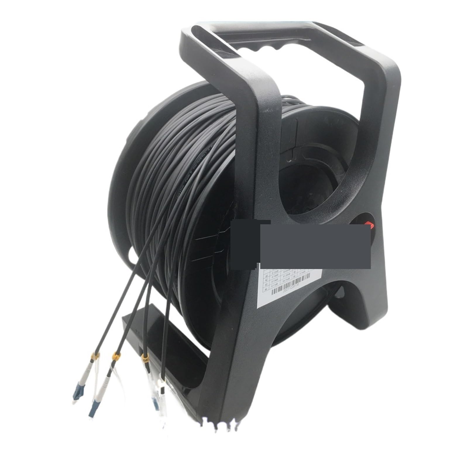 Enrollacables, Carretes de Cable óptico de TPU de 4 Fibras, portátiles, monomodo, desplegables en Campo, 4C SM 50M, con Tambor de bobinado PCD235 y Conector LC(Grey)