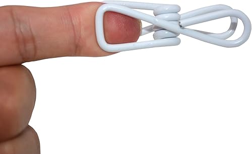 Miniatura 2 de 30 clips blancos de viruta de 2 pulgadas, revestimiento de PVC, alta elasticidad, alfileres de ropa, clips para alimentos y clips para bolsas