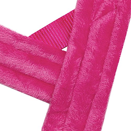 Didog Soft Flannel Padded Dog Vest Harness, Escape Proof/Quick Fit Reflective Dog Strap Harness,Easy For Training Walking,Hot Pink M Size #TOP2