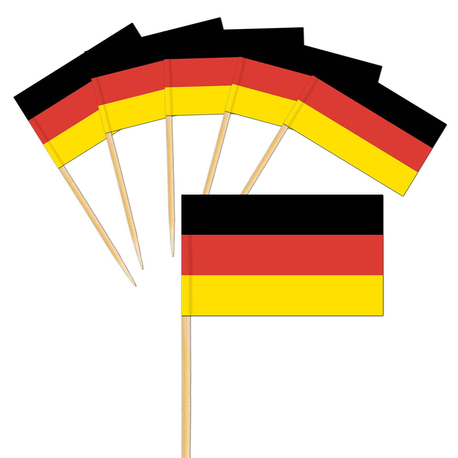 100pcs Germany Toothpick Flags Cocktail Flag,Small German Flag Cupcake Cake Toppers Mini Germany Flag On Sticks for Cakes Decorations Sandwich Food Fifa World Cup 2026 Pub Royal Event Decoration