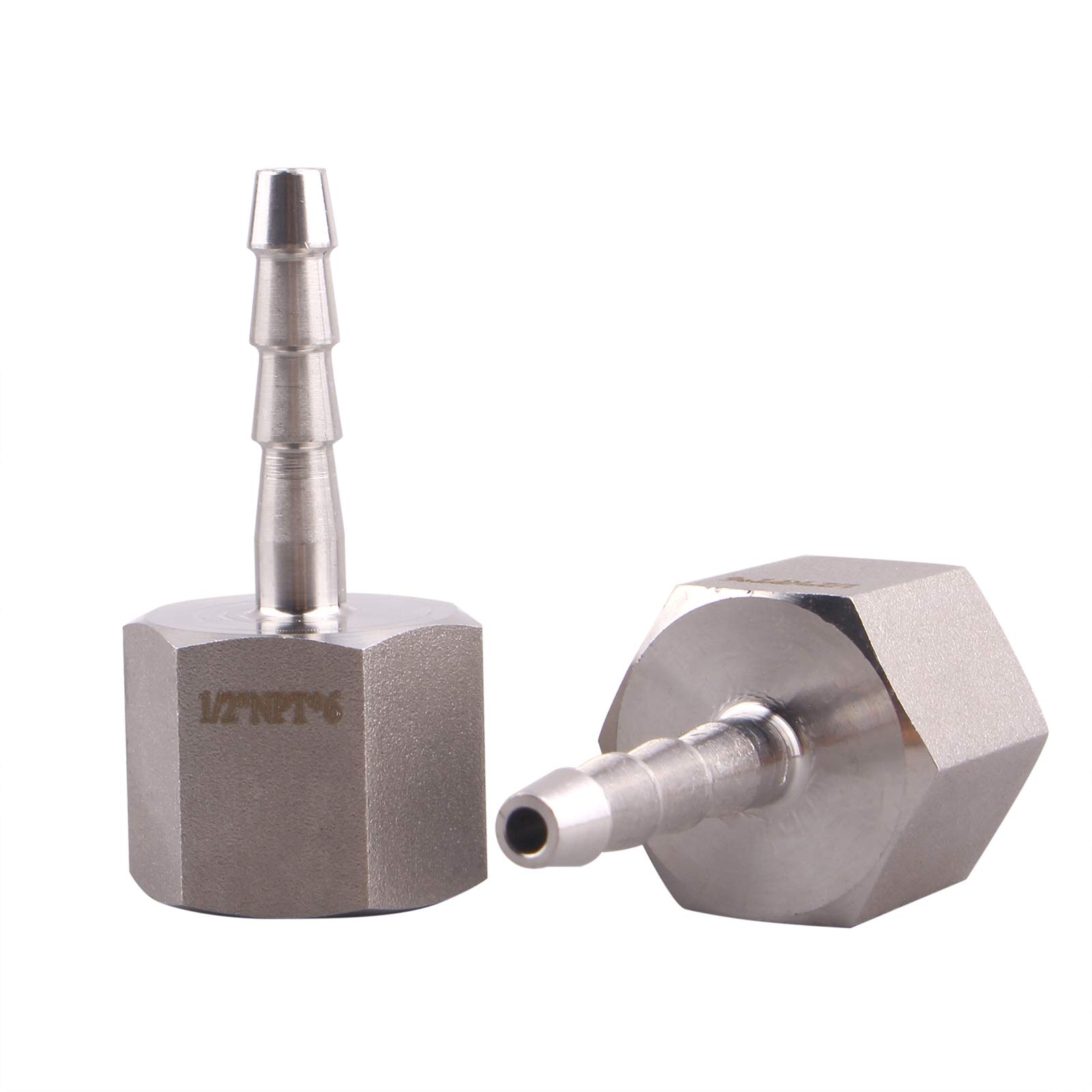 Tuyau cannelé 6,35 mm femelle 12,7 mm NPT DERNORD en acier inox 304