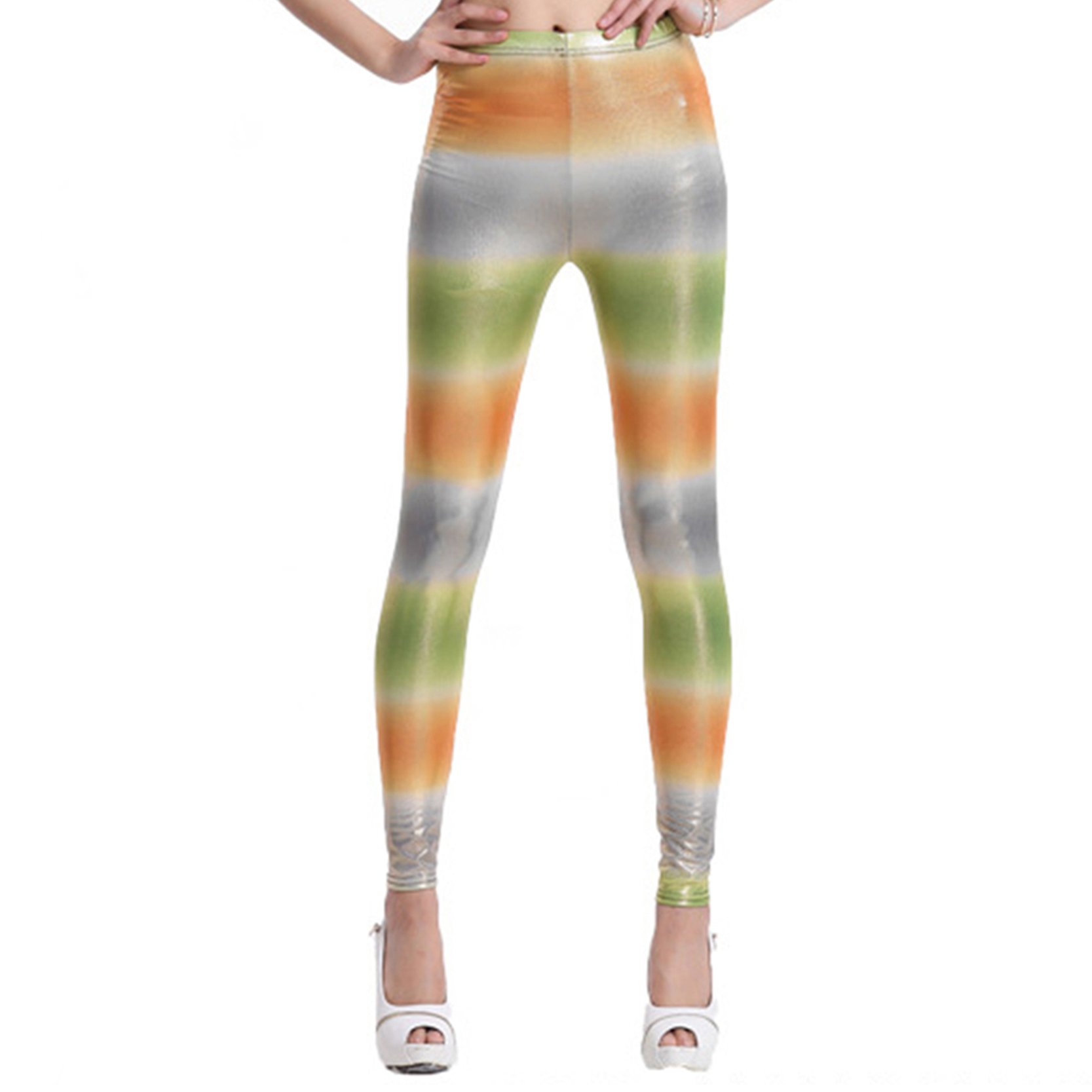 Colorful High Waist Camouflage Printed Women Leggings Elastic Slim Jeggings