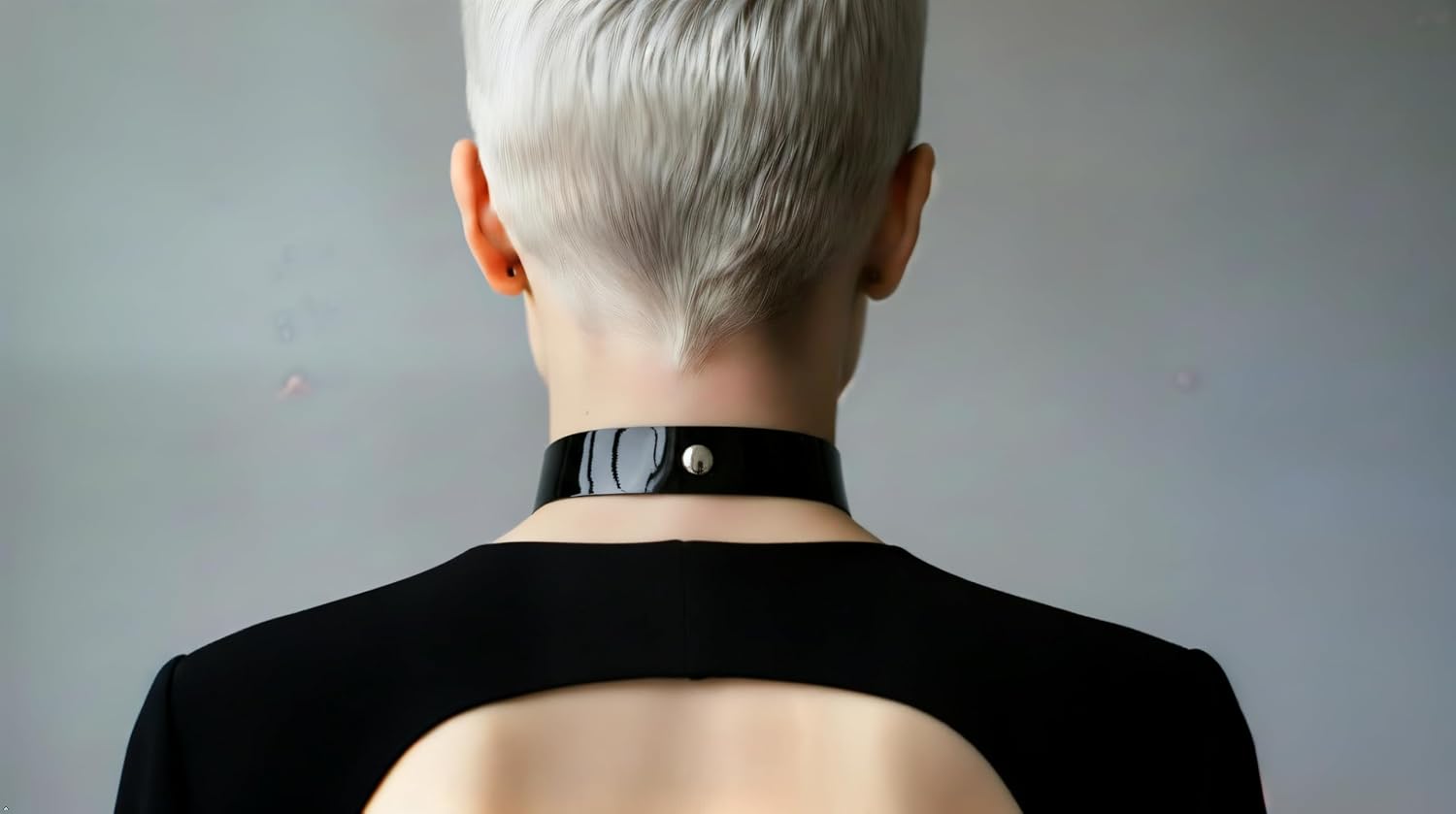 Fitted Latex Choker Collar
