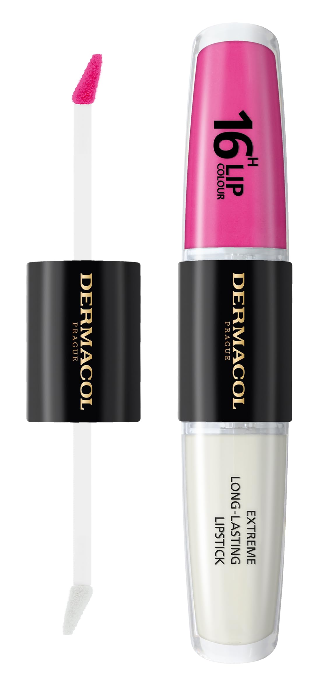 NEW Dermacol, 16-Hour Lip Colour, Highly Pigmented Glossy Lip Stain, Two-Phase Lip Plumper Gloss