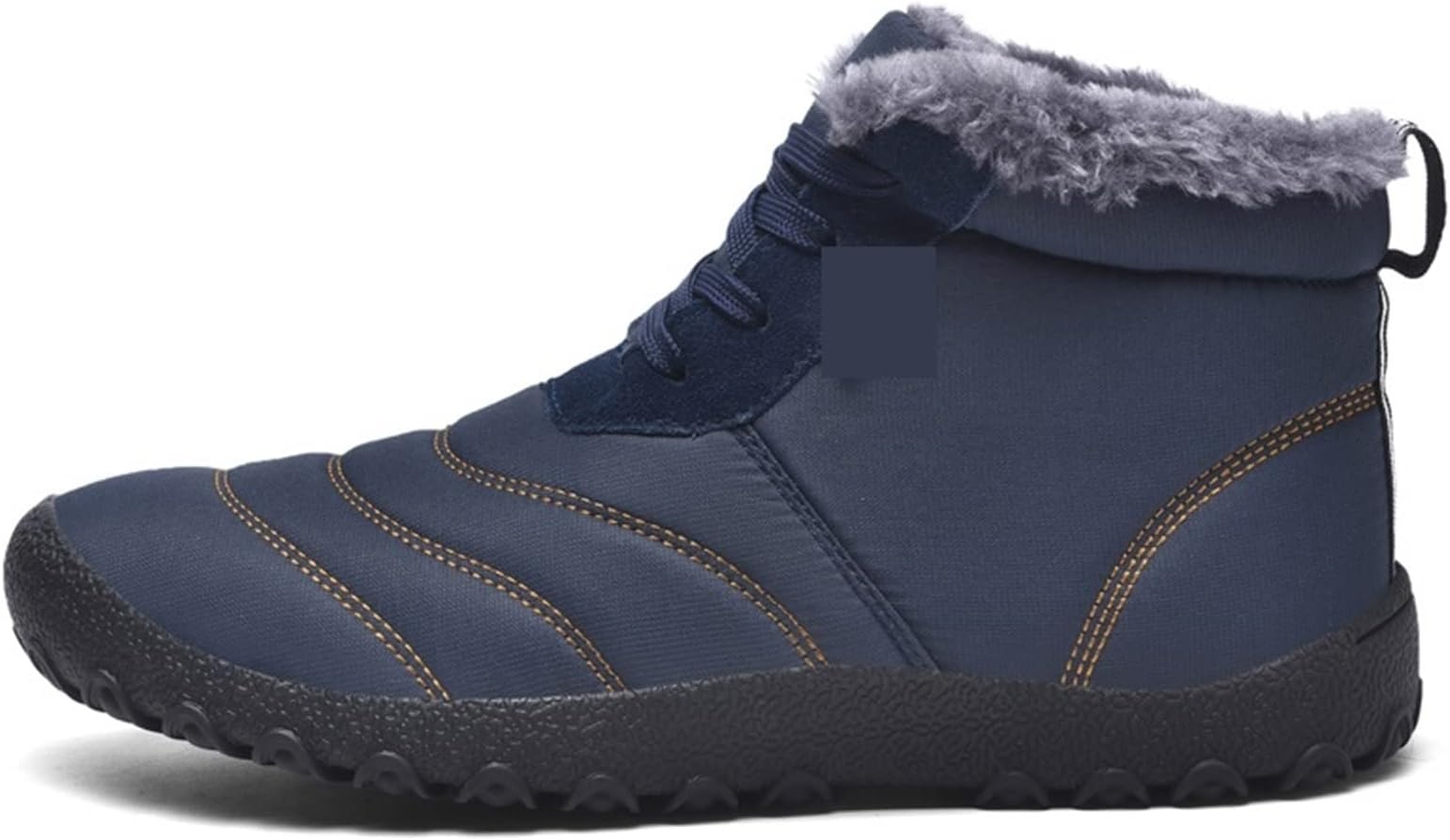 INGVY Mens Winter Boots Men Boots Winter Waterproof Men Shoes Snow Boots Warm Fur Snow Boots Plush Winter Boots For Men footwear. (Color : Hortel�, Size : 46)