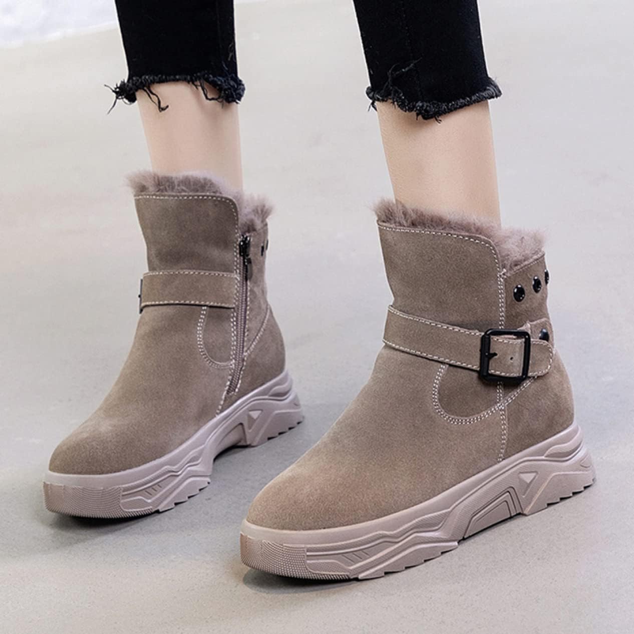 スノーブーツ レディース 滑らない 保温 ブーツ ショートブーツ 防寒ブーツ スノーシューズ 歩きやすい 裏起毛 婦人靴 冬用 女性