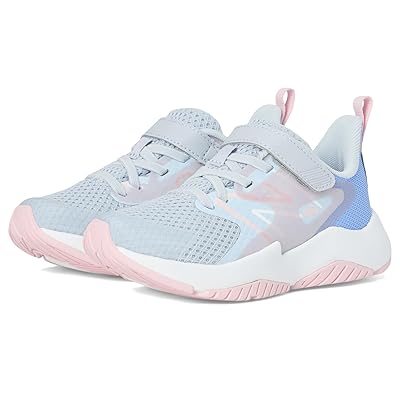 New Balance Kids Rave Run v2 Bungee Lace with Top Strap (Little Kid/Big Kid) Kids Shoes Bright Sky/Granite/Rose Sugar