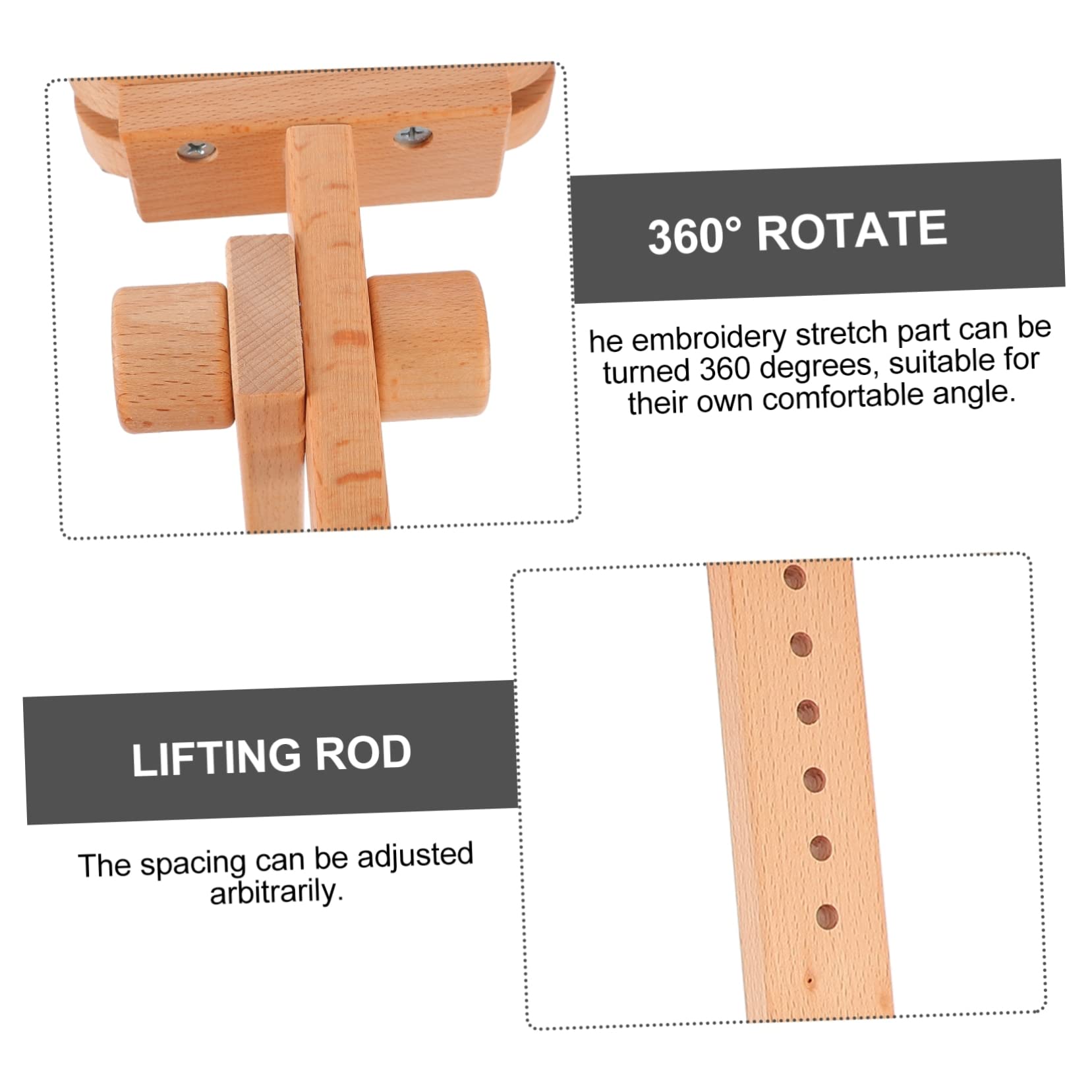 SHINEOFI 360 Soporte de bordado integrado herramienta de bastidor de bordado aros de madera para bordar ferramentas anillos bastidor de bordado redondo aros de punto de cruz
