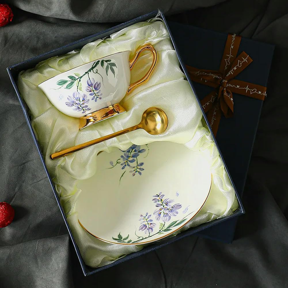Tasses et Assiettes à café en Porcelaine européenne avec Une Touche de Luxe Service à thé Anglais en céramique