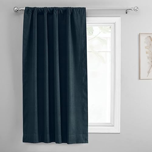 Miniatura 5 de HPD Half Price Drapes Cortinas enrollables de algodón liso para oscurecer la habitación, cortinas enrollables para sala de estar, cocina, 46 x 63