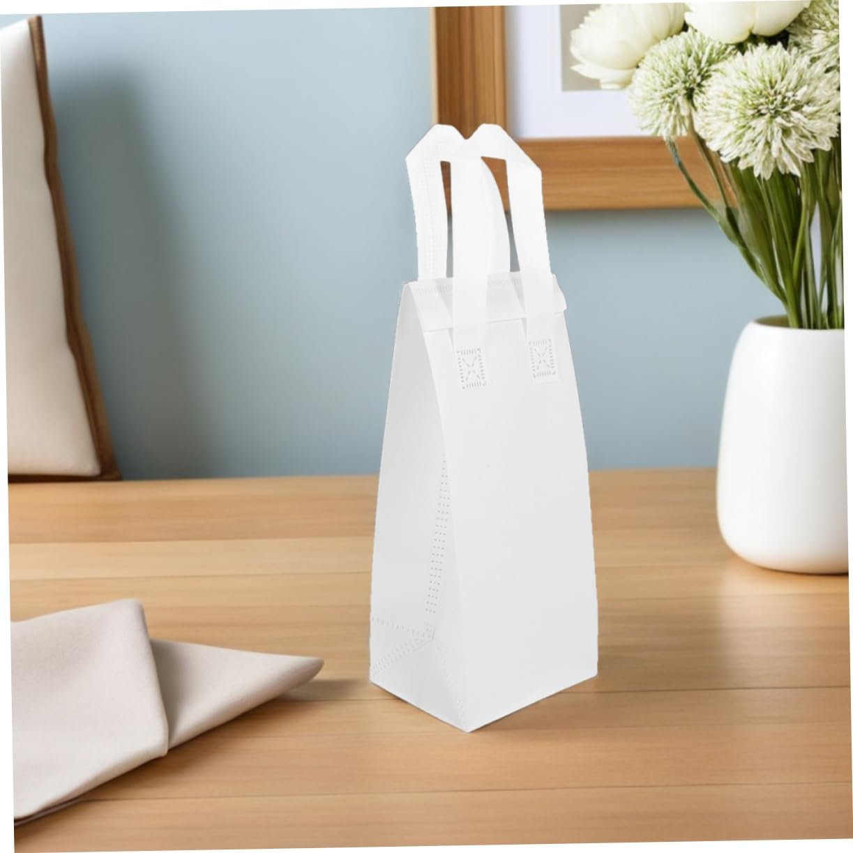 Homoyoyo 50pcs Insulated Single Cup Coffee Carrier Bag With Handles Thermal Takeout Tote Portable Drink Packaging Bag For Restaurants, Cafes, And Food