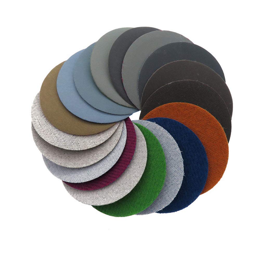 SHENGANG 202pcs Assortiment de papier abrasif sec et humide 60-7000 Disque abrasif 2quot; Papier abrasif imperméable 50 mm avec tampon de ponçage à crochet pour bois, 1000